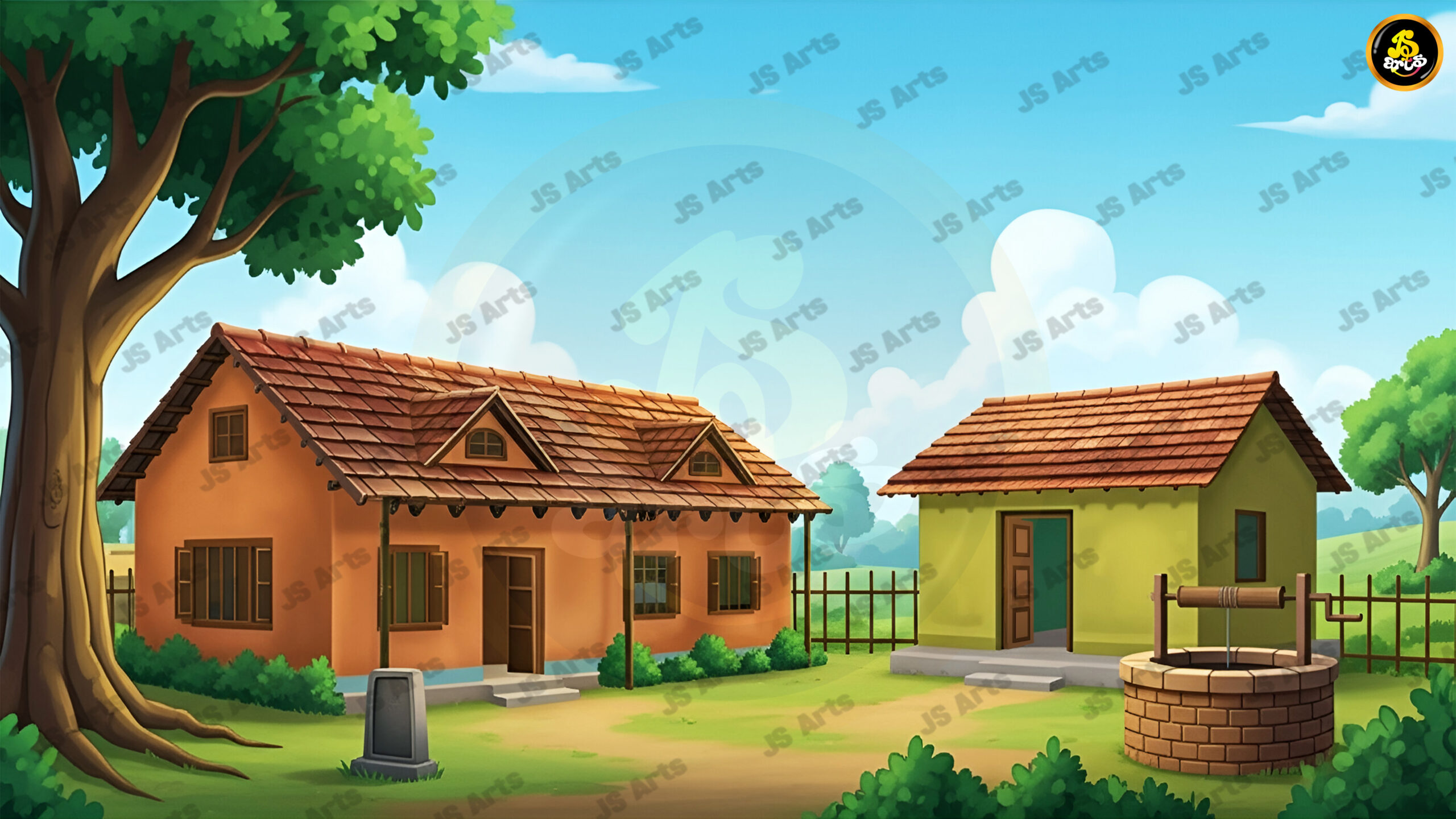 Gaon ka Ghar – Digital Art (Photoshop Illustration)