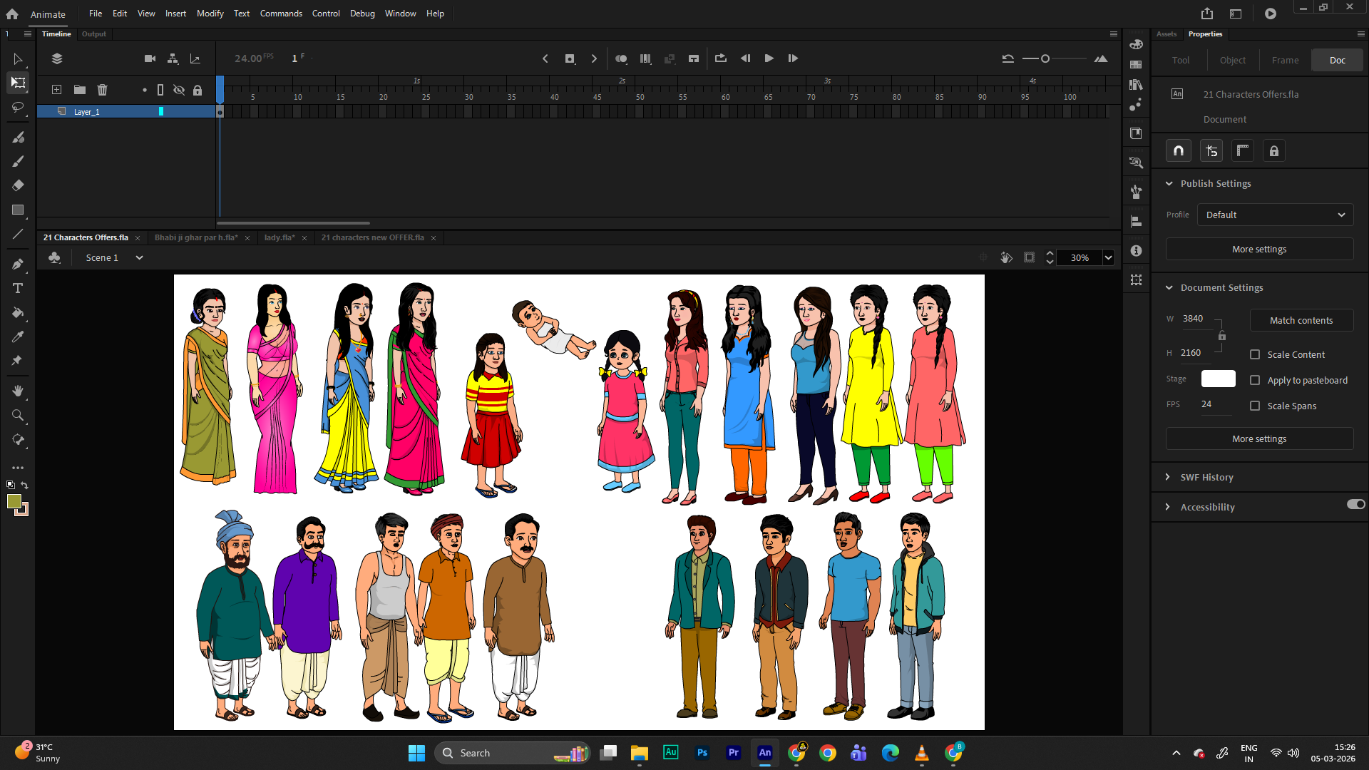 21 Ready-to-Animate 2D Cartoon Characters Pack for Adobe Animate - Image 9