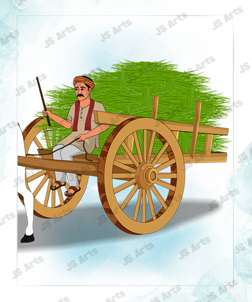 Bailgadi Cart Pack, Kisan Character – Rural Village Asset - Image 4